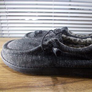 Hey Dude Wally B Stretch Black Melange Men's Size 8 Shoes